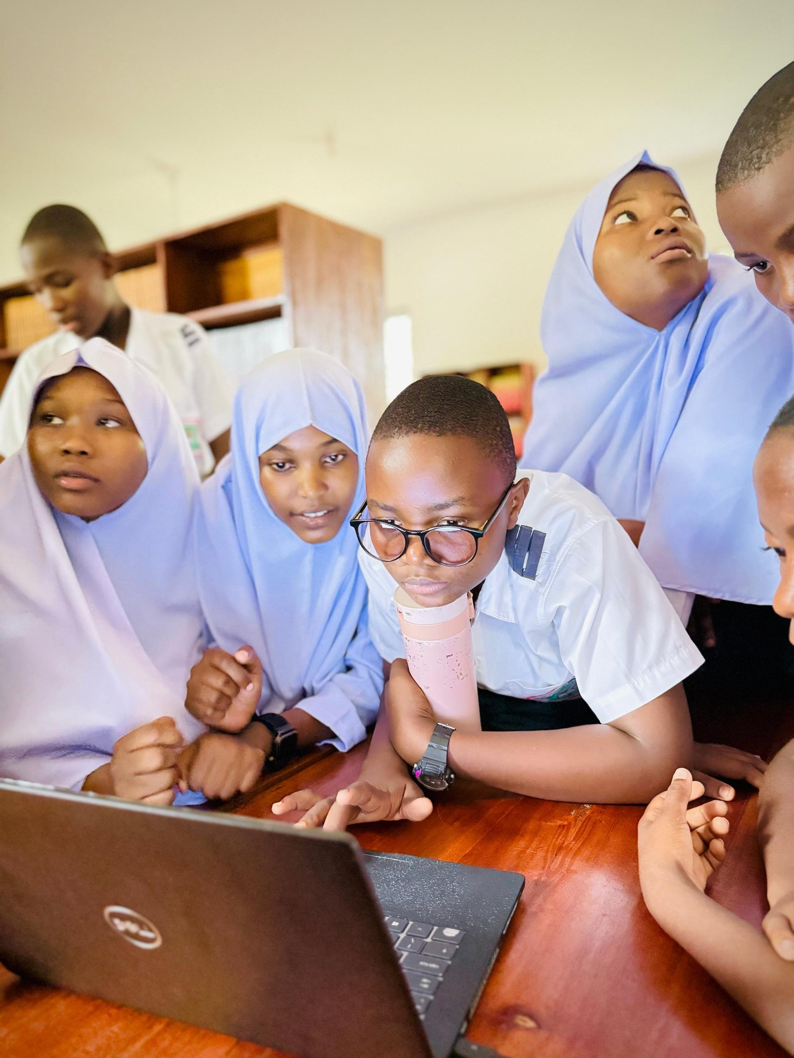 Mshiko Club girls putting the laptops into action