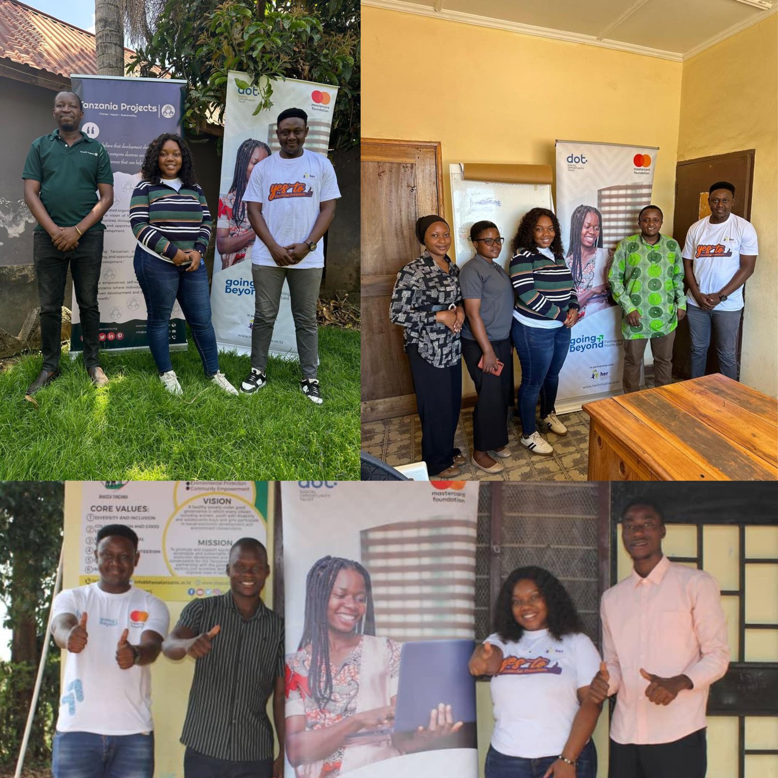Safeguarding lead, Celine Julius with some of the Host Organizations