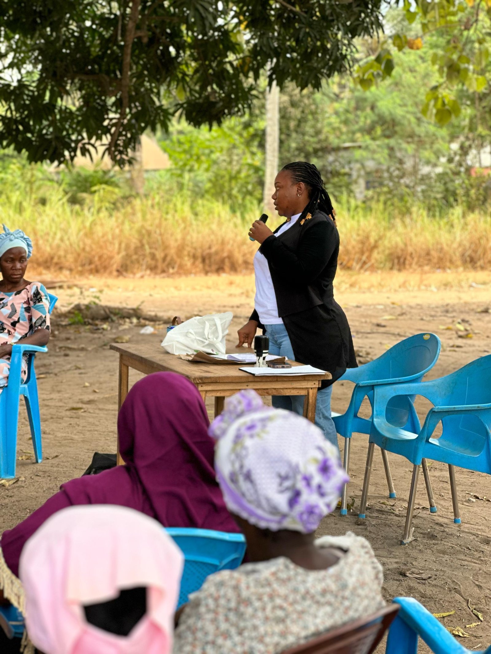 Celine Julius, Plan B and safeguarding lead from Her Initiative facilitating the sessions