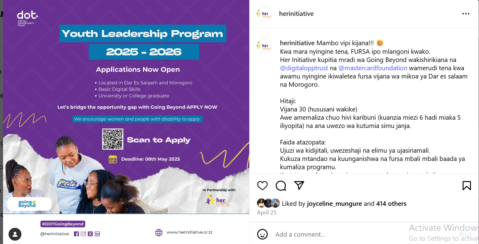 The Going Beyond Phase II application poster